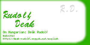 rudolf deak business card